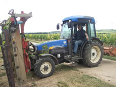 Traktor und Laubschneider